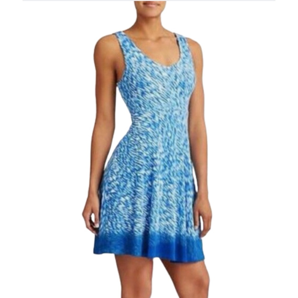 Athleta Reef Print Women's Dreaming Dress Blue And White Size Medium